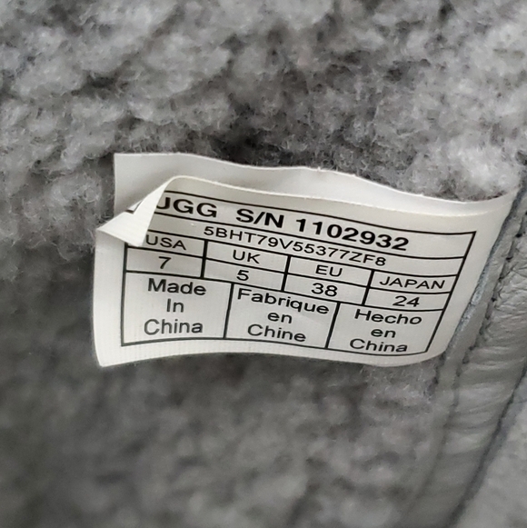 UGG Women's Plumdale Shearling Cuff Tall Suede Wool Lining Gray Boots Zip Size 7 - Picture 2 of 16